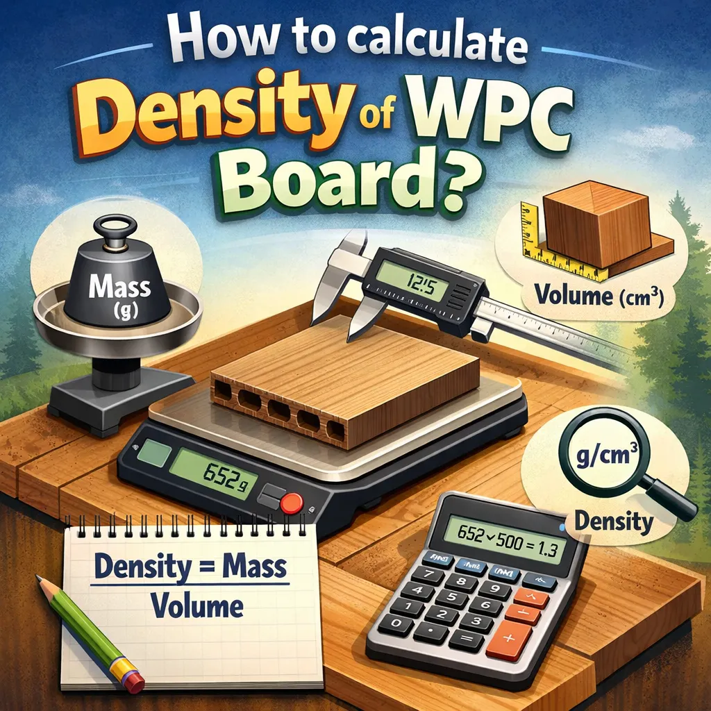 How to calculate density of WPC Board